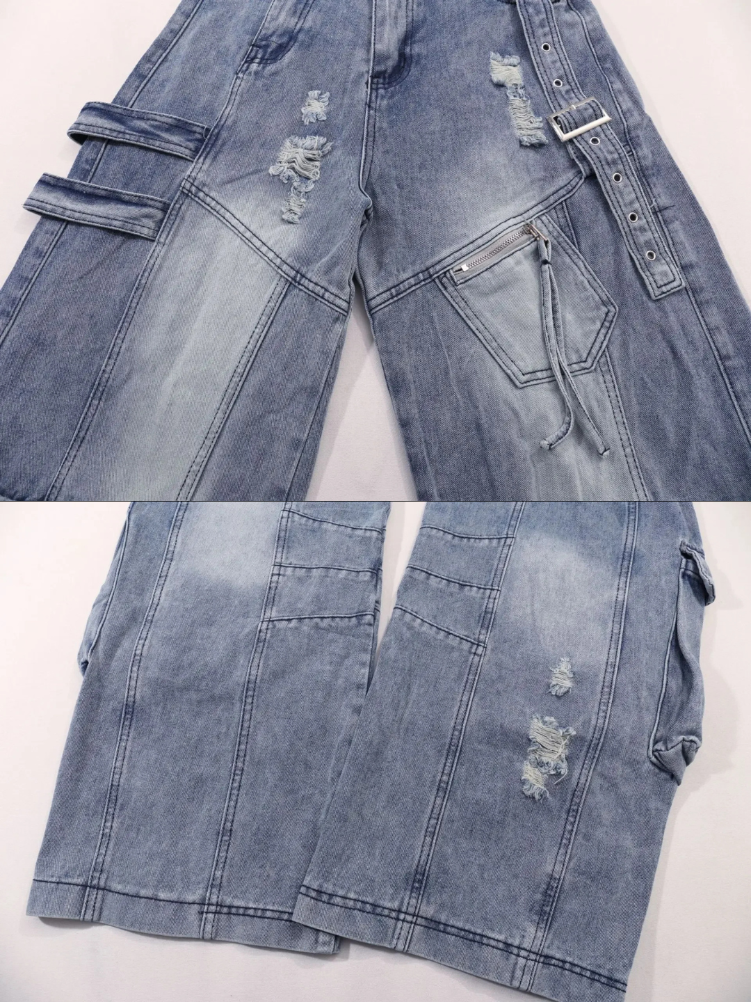 Anomaly - Baggy cargo denim - BLUE