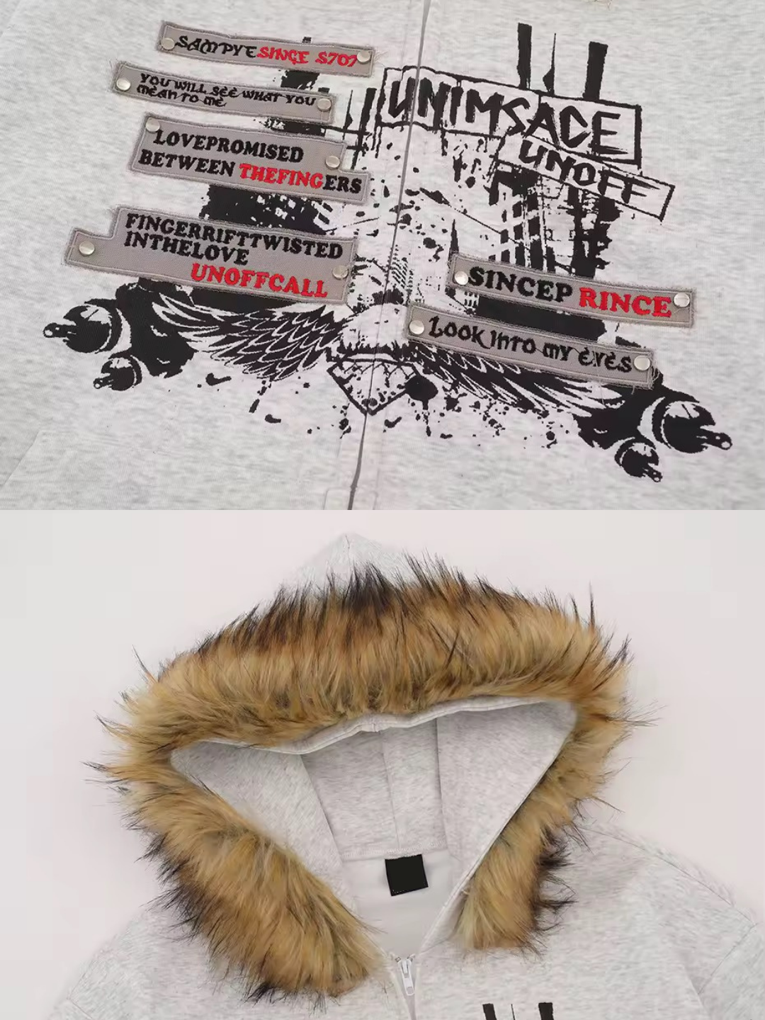 Anomaly - Fur zipper hoodie