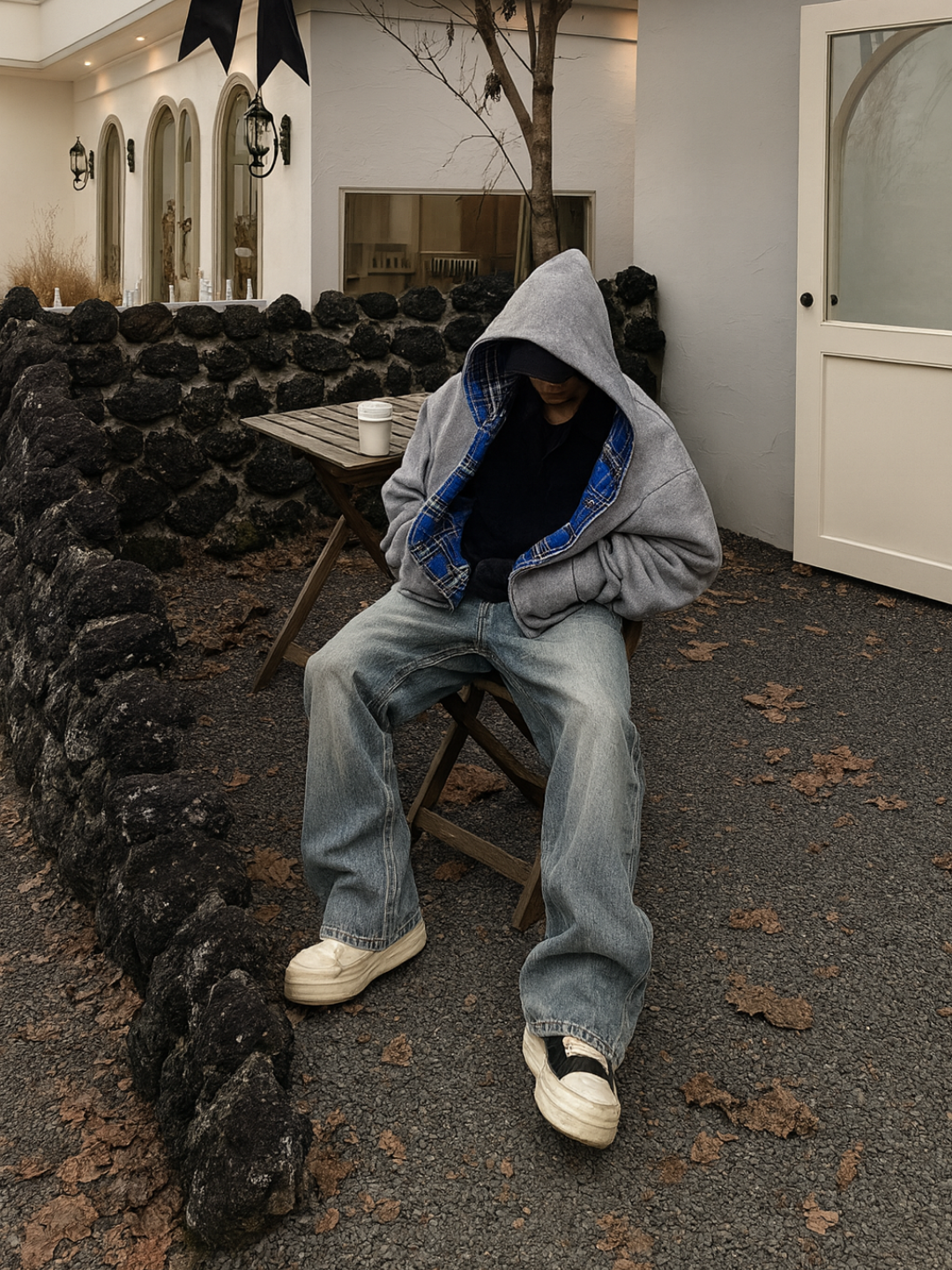 Anomaly - Reversible hoodie - BLUE