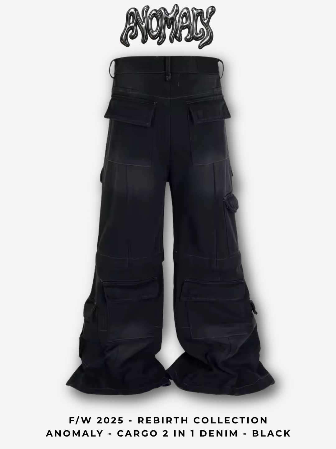 Anomaly - Cargo 2 in 1 Denim - BLACK