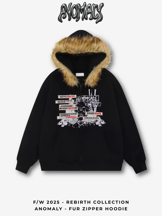 Anomaly - Fur zipper hoodie