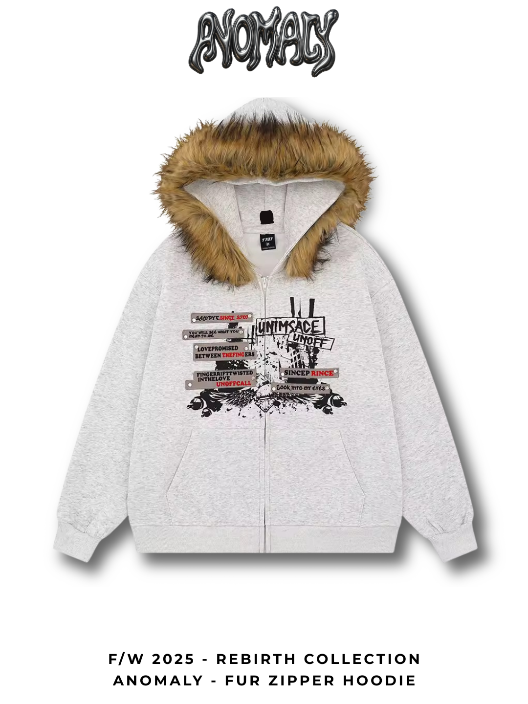 Anomaly - Fur zipper hoodie