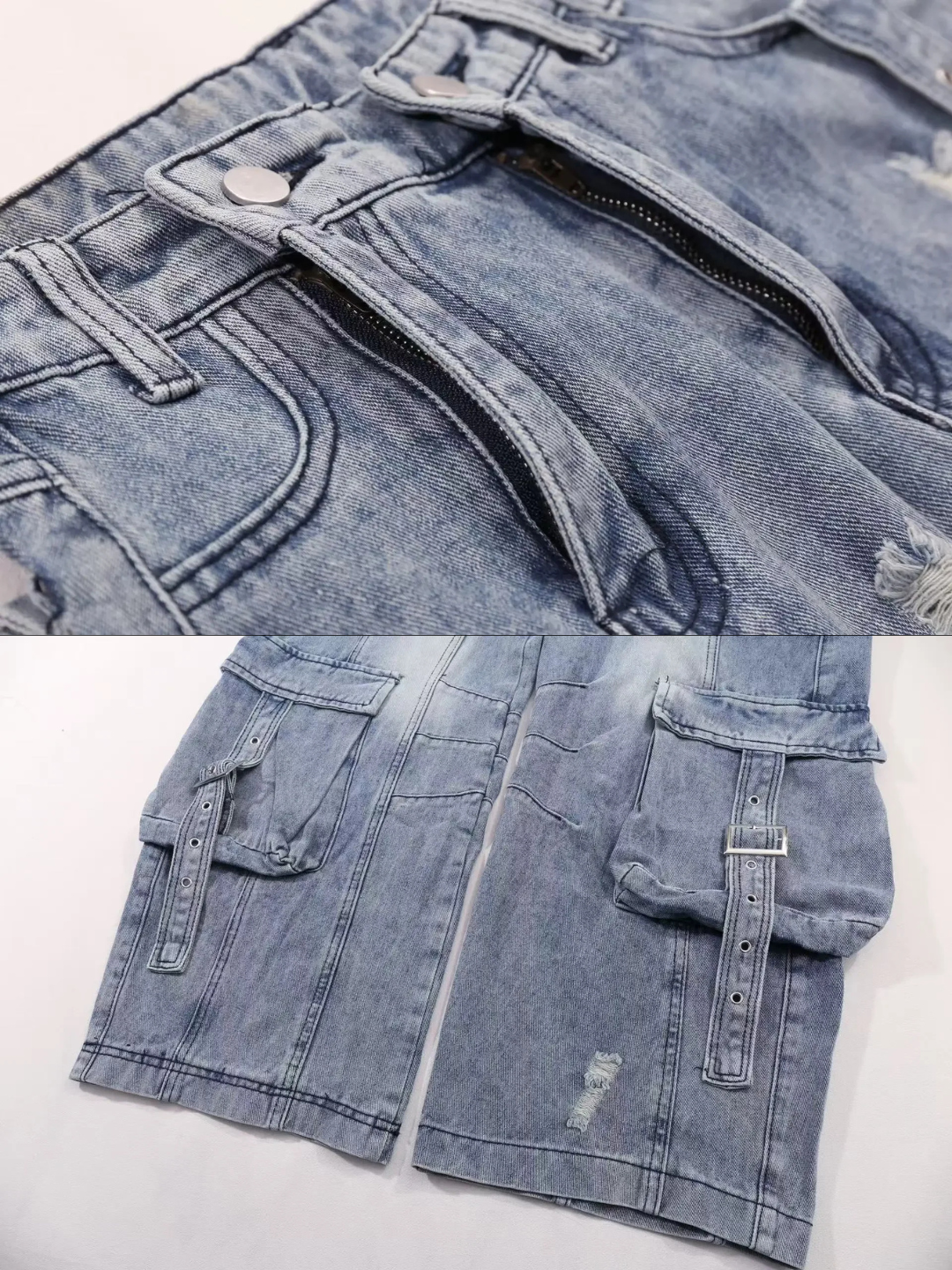 Anomaly - Baggy cargo denim - BLUE