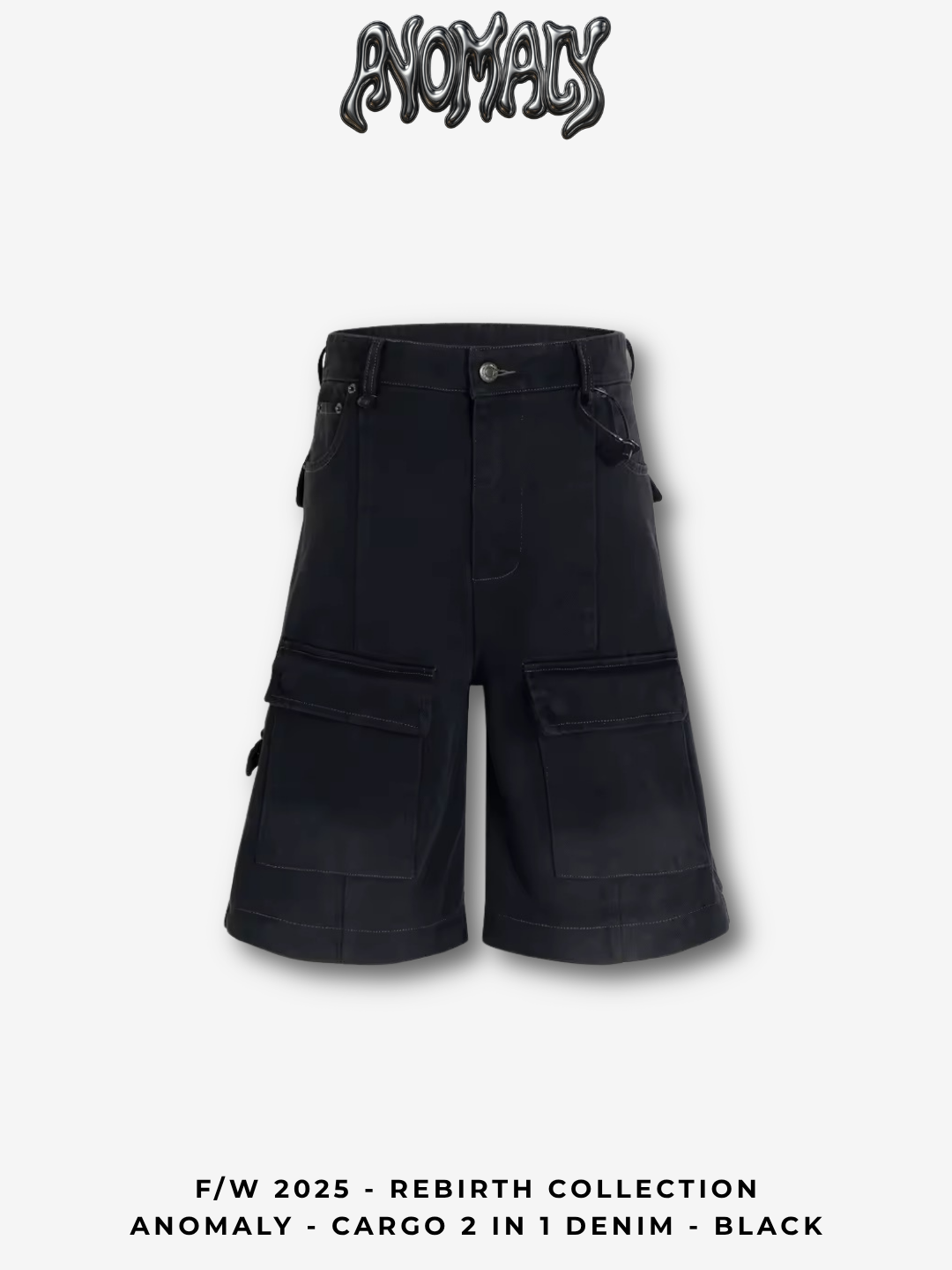 Anomaly - Cargo 2 in 1 Denim - BLACK