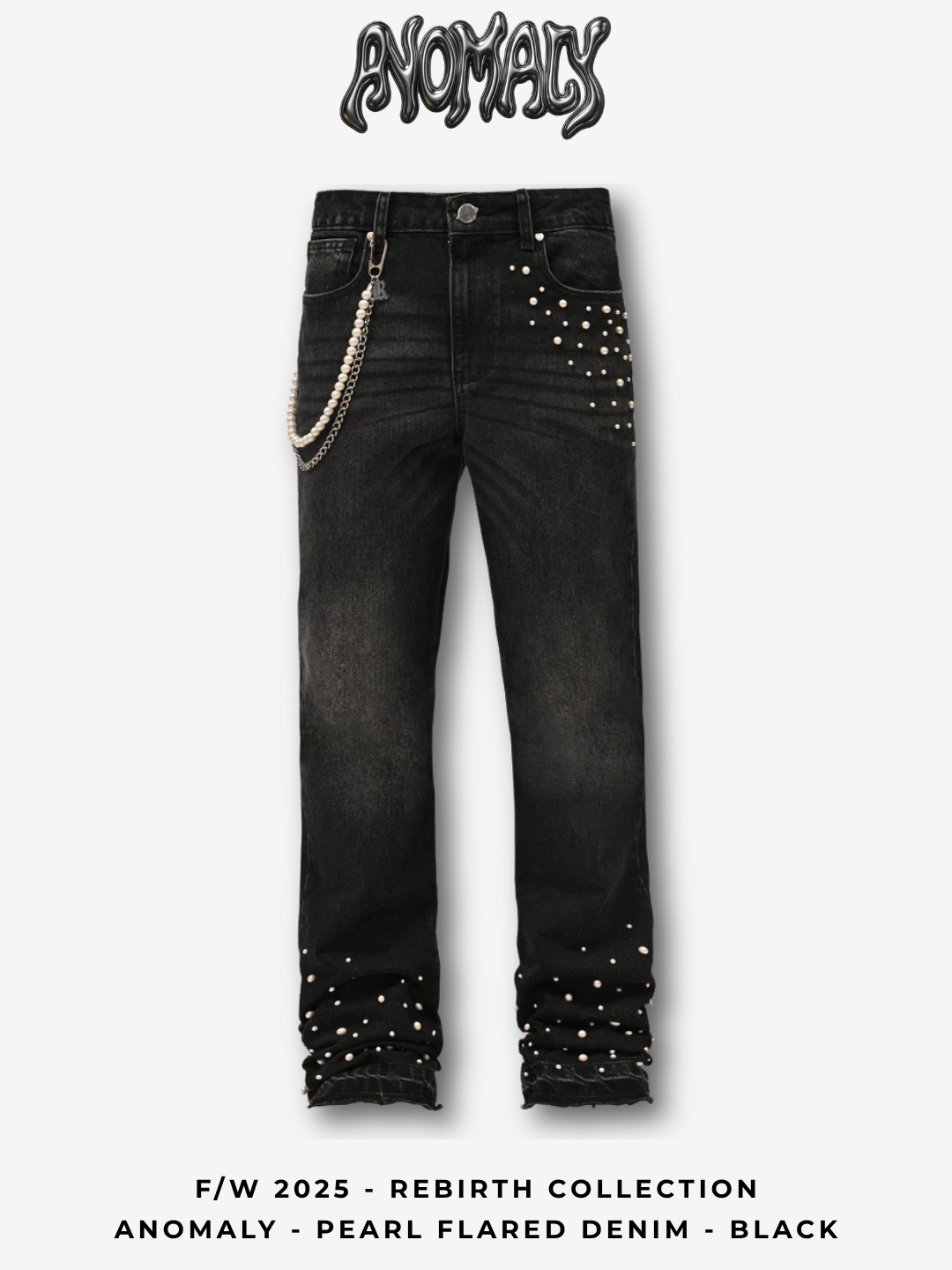 Anomaly - Pearl flared denim - BLACK