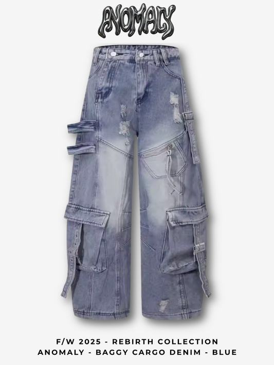 Anomaly - Baggy cargo denim - BLUE