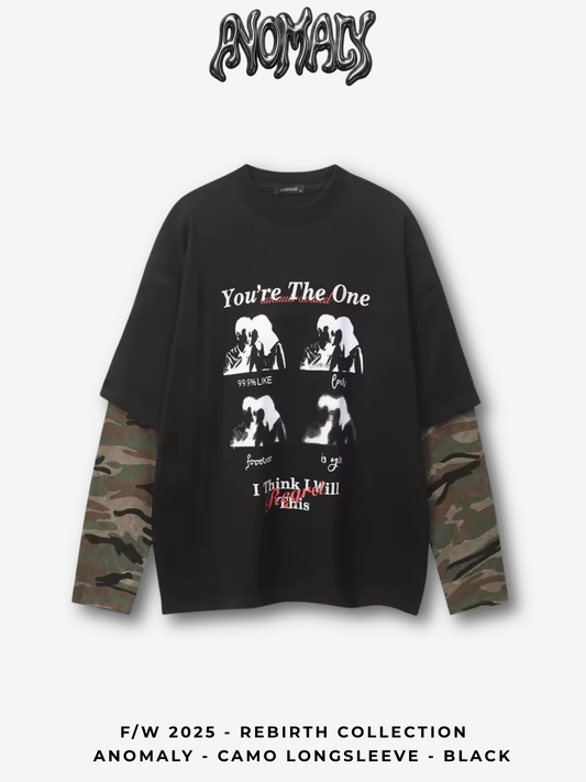 Anomaly - Camo longsleeve - BLACK