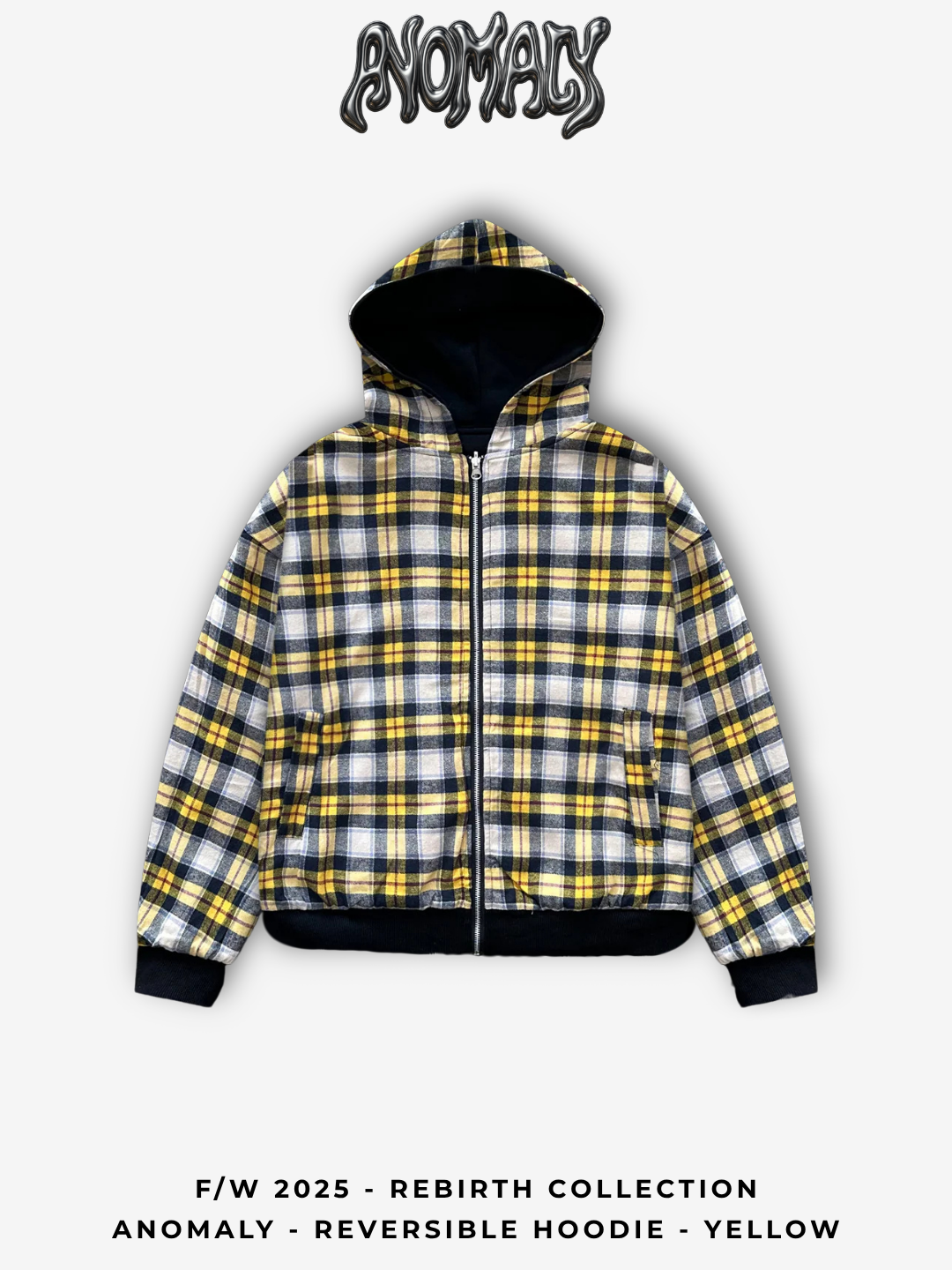 Anomaly - Reversible hoodie - YELLOW