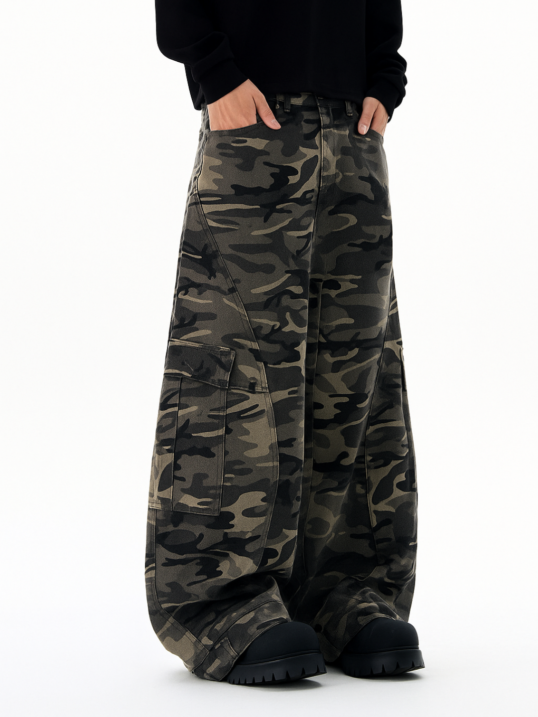 Anomaly - Camo wide leg Denim
