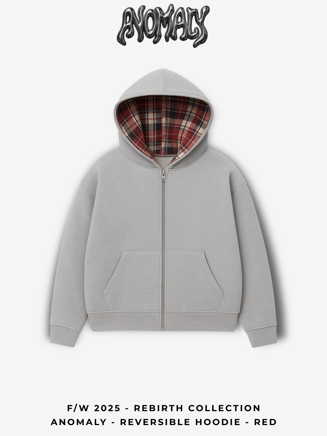 Anonaly - Reversible hoodie - RED